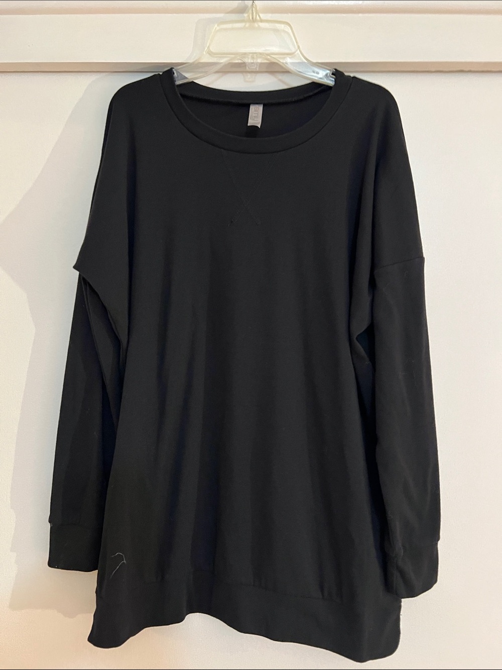 Black Women's Long Sleeve Tunic Top Great for Leggings